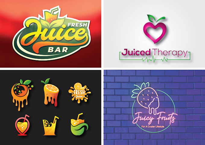 Design Smoothies And Juice Bar Fruit Logo