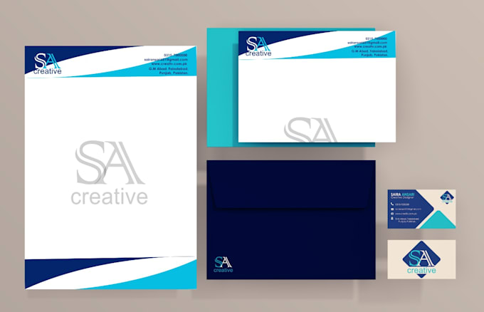 make business card with stationery items