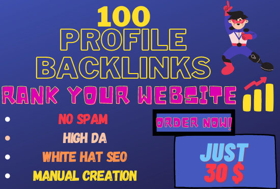 manually create 100 high quality profile backlinks