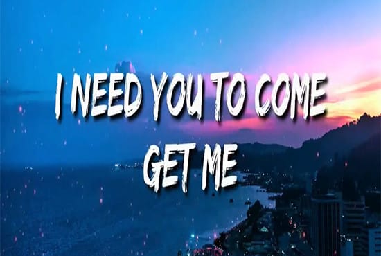 make lyric music video or animated lyrics video