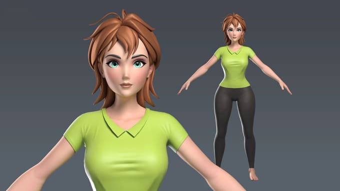Draw Anime 3d Character Model For Game Vrchat And Vtuber By Laxmirohom Fiverr