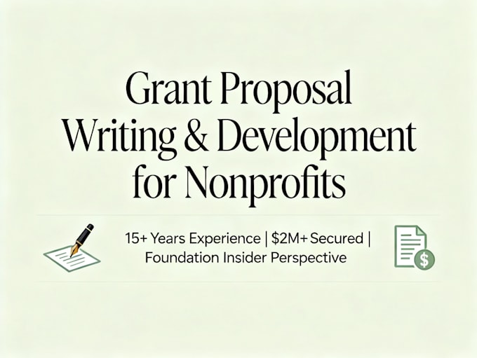 write or develop a winning nonprofit grant proposal or loi