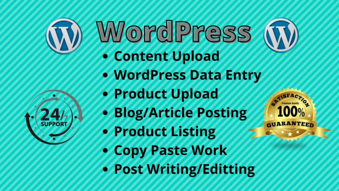 do content upload, wordpress data entry, and product upload