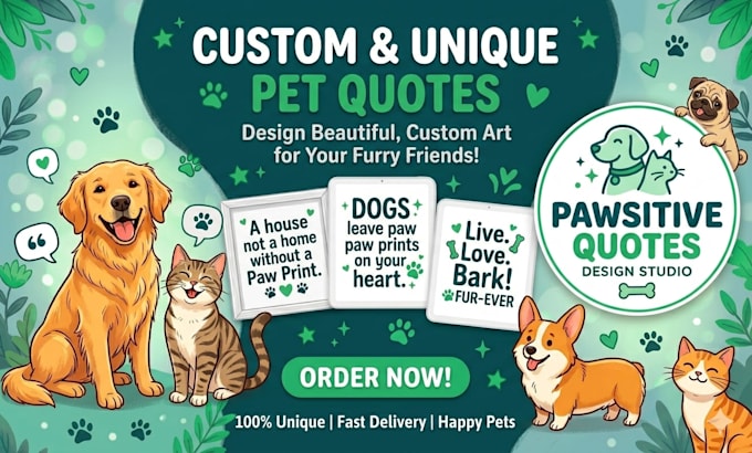 design unique pet and dog quotes with your logo