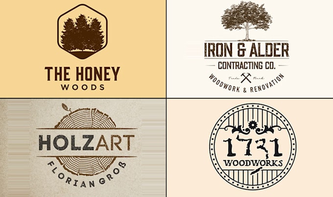 do modern wood work and carpentry logo