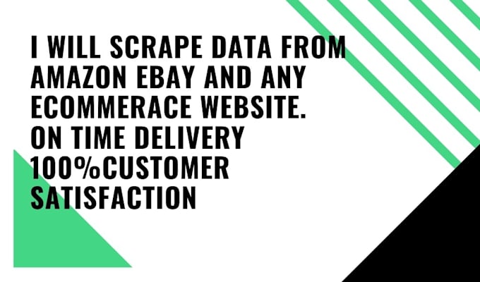 scrape product data from amazon, ebay,walmart and any ecommerce website
