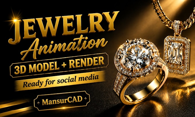 create luxury jewelry animation and product rendering video