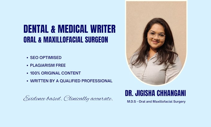 write well researched medical blogs and articles