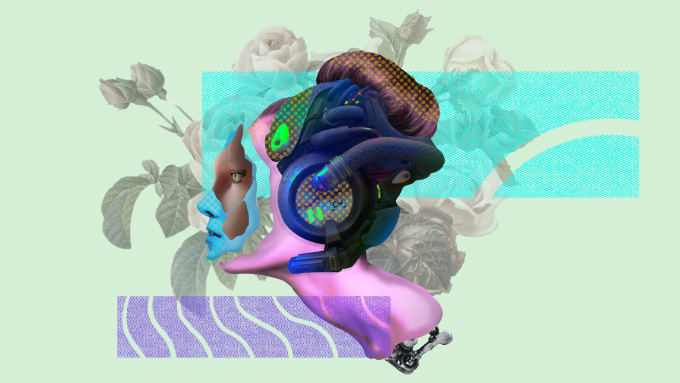 create a creative digital collage art