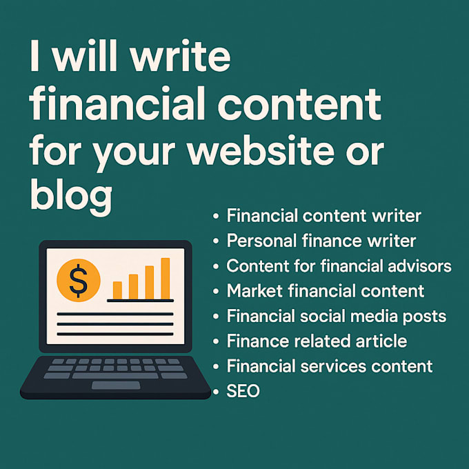 write financial content for your website or blog