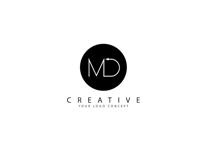 design clever monogram text logo