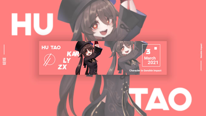 design unique anime banner for youtube, facebook, discord