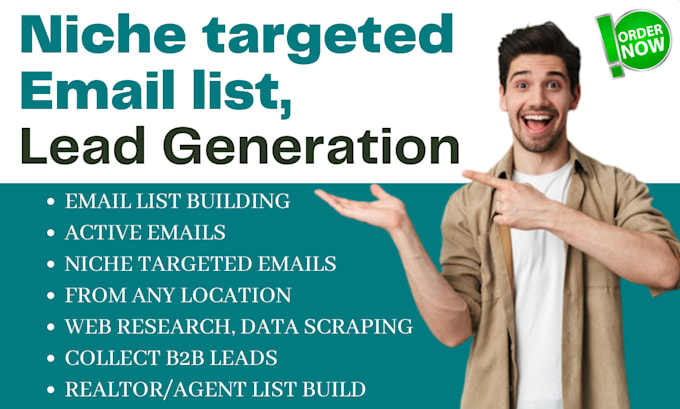 extract niche based email lists and real estate agent lists for marketing