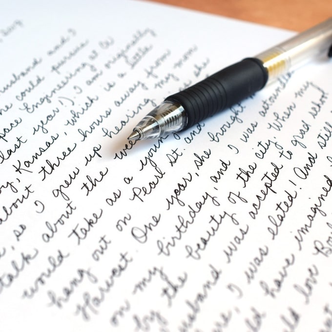 Write down anything in a beautiful cursive handwriting by Summia23 | Fiverr