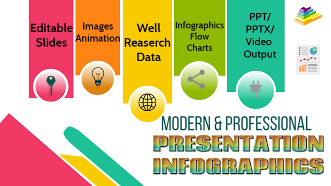 make modern powerpoint google slides presentation design infographics
