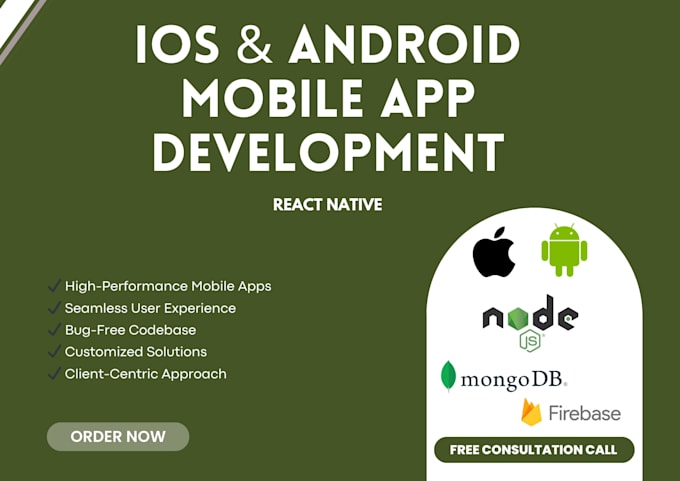 develop cross platform mobile apps for ios and android using react native