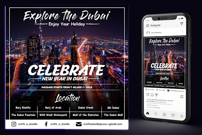 design custom social media post for instagram, facebook
