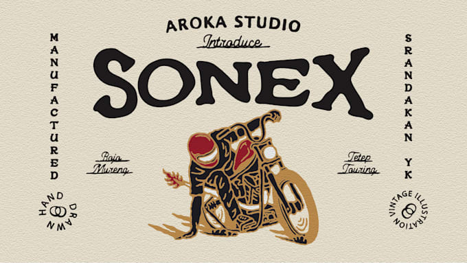 make design vector  handdrawn vintage motorcycle