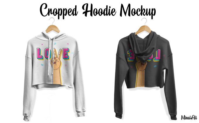 Cropped hoodie mockup outlet