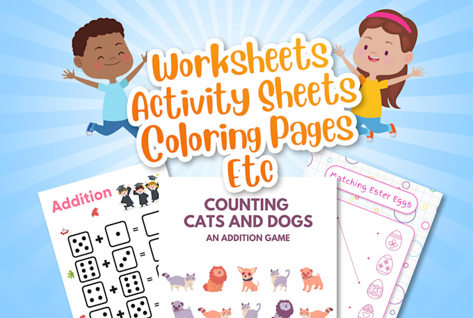 Make Learning Worksheets For Preschool, Kindergarten, Nursery Kids By Minimalartworks | Fiverr