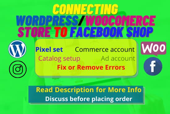do connect woocommerce , wordpress store to facebook  shop