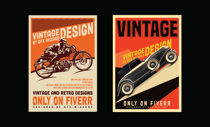 Design retro vintage poster by Gfx_wizard7