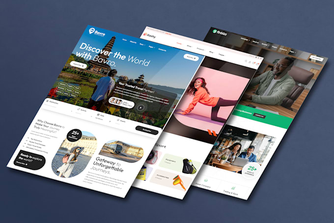 build a full responsive website with modern design