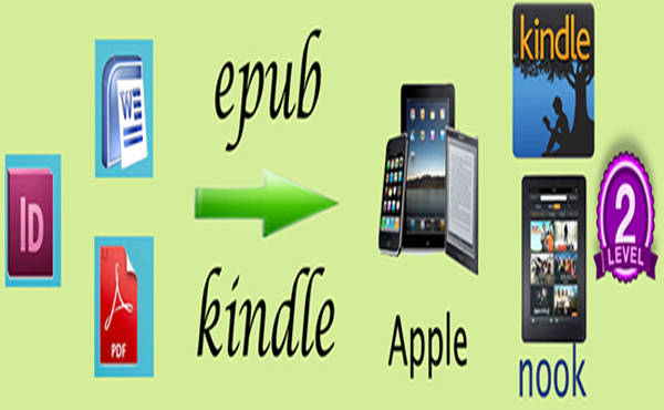 convert word, PDF, indesign to epub,  kindle,  print PDF,  pod