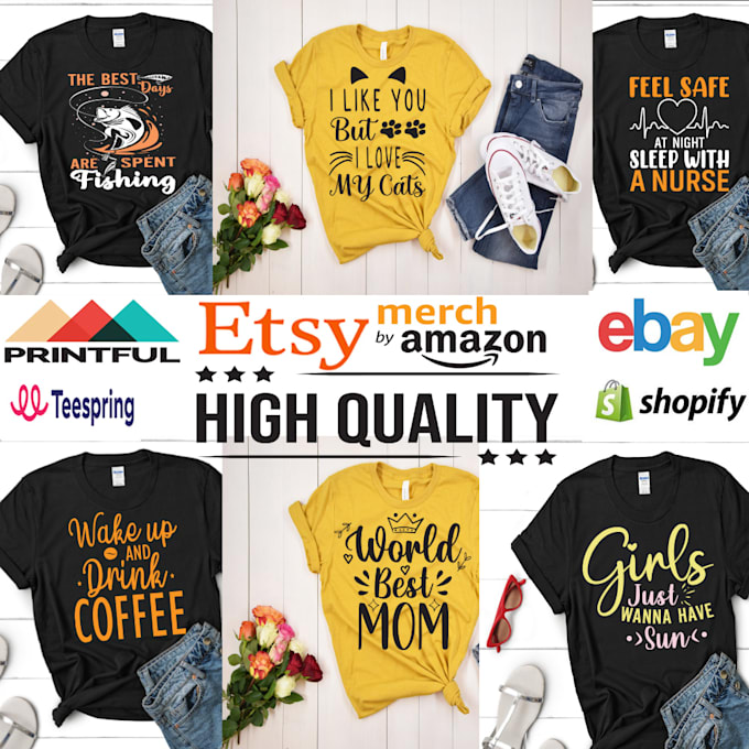 do creative typography and custom graphic t shirt design