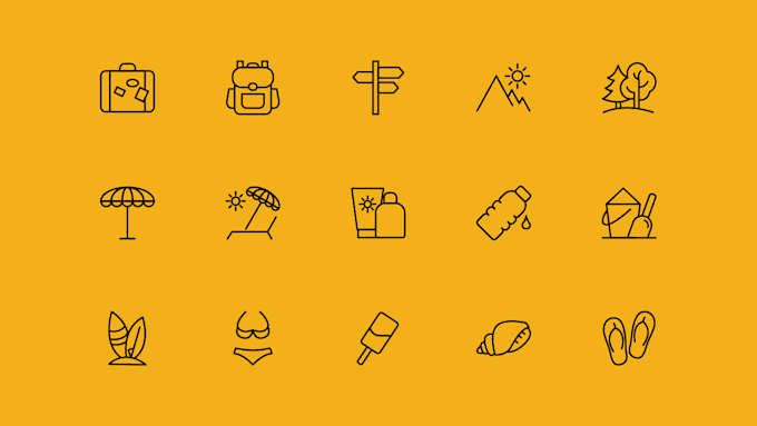 create custom line art icon for you