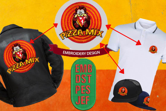 Do Embroidery Digitizing Logo Into Dst, Pes Jef File Embroidery Design