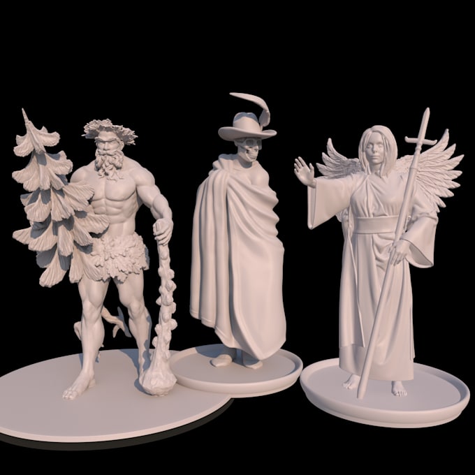 sculpt 3d model by your concept for 3d printing and games