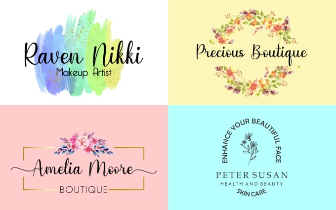 Design Feminine, Botanical Logo For Business, Brand, Company