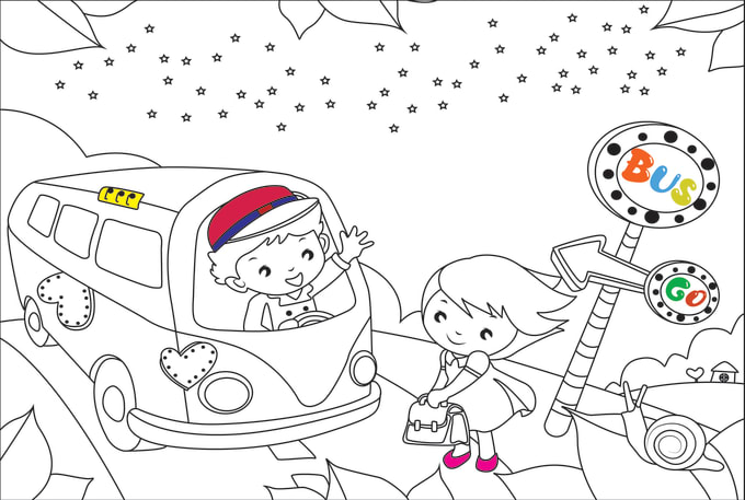 Make coloring book pages for children and adults by N_fahim | Fiverr