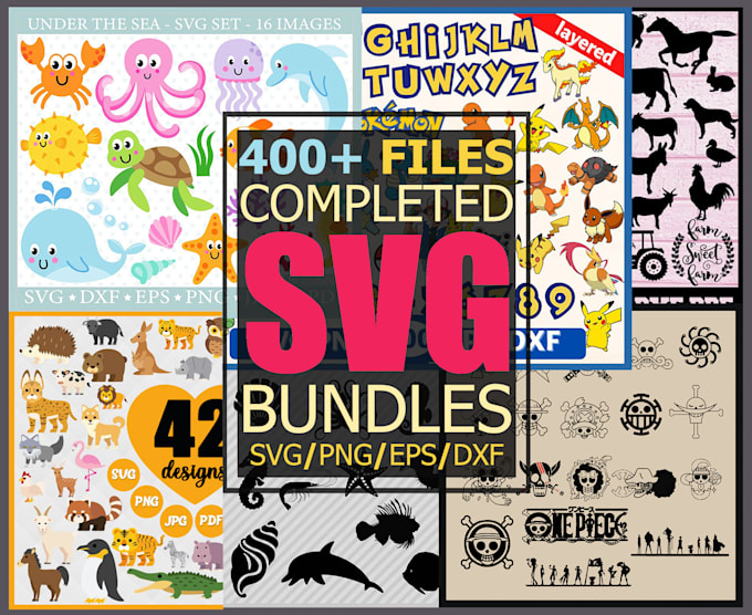 Download Provid 400 Svg Bundle Pokemon Safari Animals One Piece By Cooldigital Fiverr