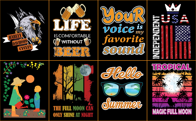 Do modern typography and graphic bulk custom t shirt design by ...