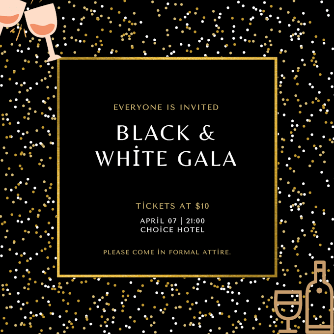 me can make gala, work, baby, birthday, invitations