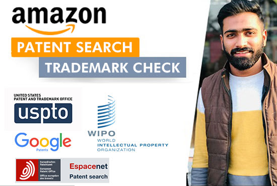 Hire a freelancer to do an amazon patent search and trademark check