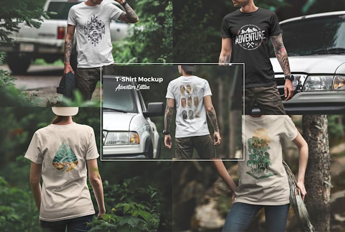 create 20 incredible HD t shirt mockups with real models