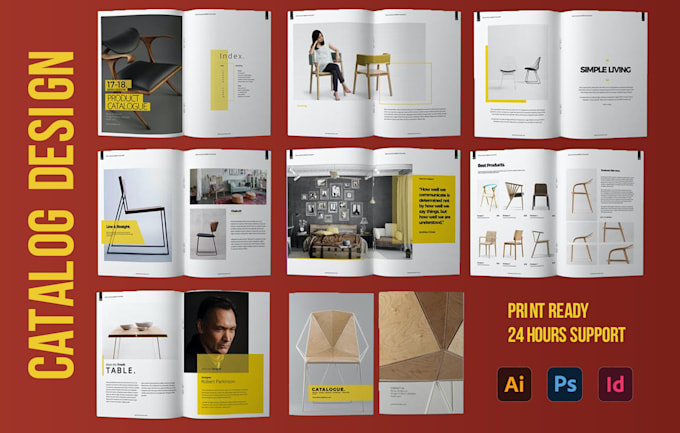 design minimal magazines, product catalog or catalog
