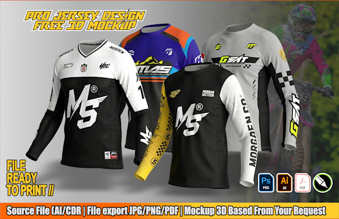 make a cool sublimation motocross jersey design