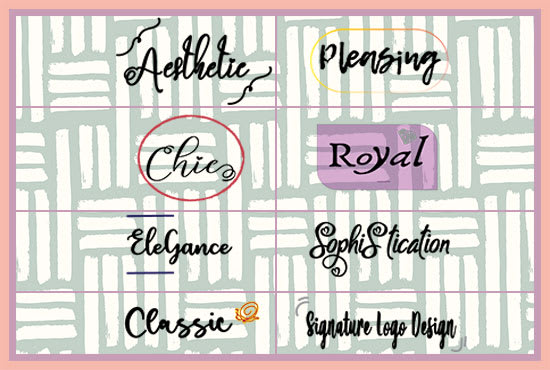 create classy signature logo designs