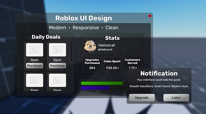 hacerte cualquier gui en roblox studio