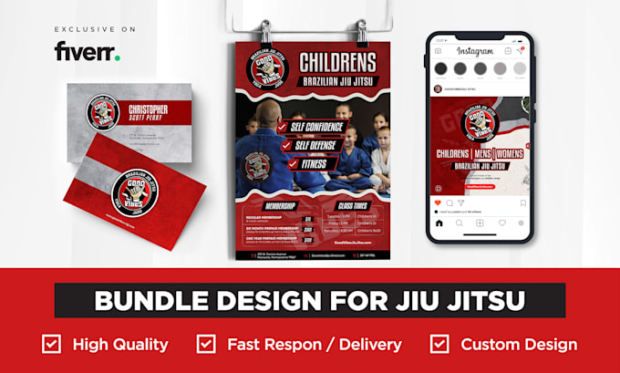 create bundle design for jiu jitsu