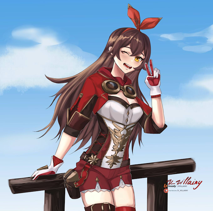 draw an anime art fanart of ony character