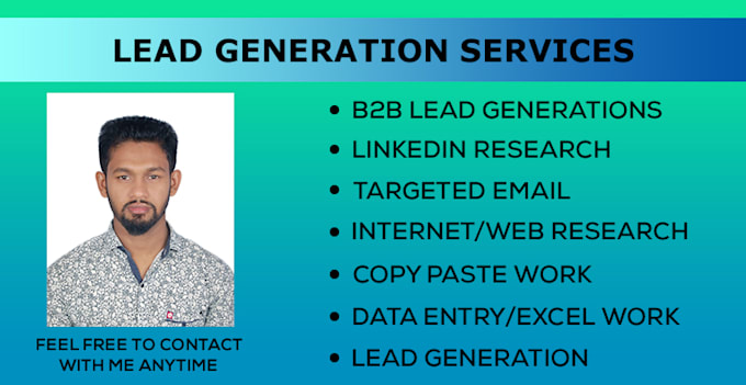 do lead generation for your targeted business and linkedin leads