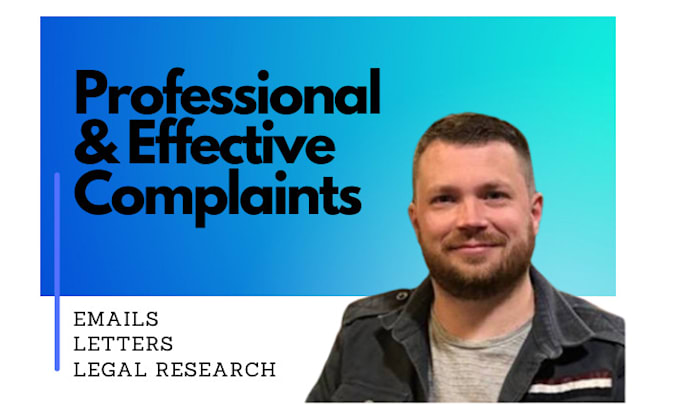 write you a professional letter or email of complaint