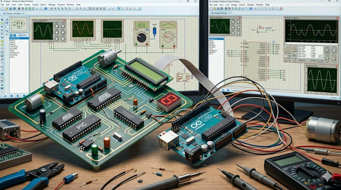do arduino, atmel and pic projects with proteus simulation