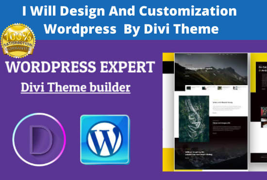 design and customization wordpress website by divi theme