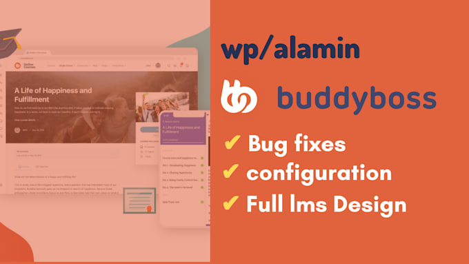 create elearning lms website with buddyboss theme, learndash